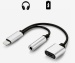 Adapter Apple Lightning Splitter 2in1 auf AUX Klinke 3,5mm