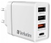 Ladegerät USB-Netzteil USB-C und 3xUSB-A PD QC Verbatim
