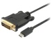 USB-Kabel C an DVI equip 1.8m Plug and Play