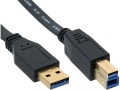Kabel USB 3.0 2.5m A an B schwarz Flachkabel