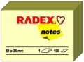 Haftnotiz 51x38 mm 100 Blatt gelb Radex 821005