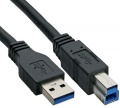 Kabel USB 3.0 0.3m A an B schwarz