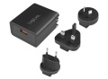 Ladegerät USB 1xA Ladeadapter 18W QC 3.0 Schwarz Traveler